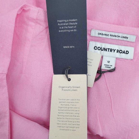 NWT Country Road Mini Skirt French Linen Size 12 - Picture 12 of 16